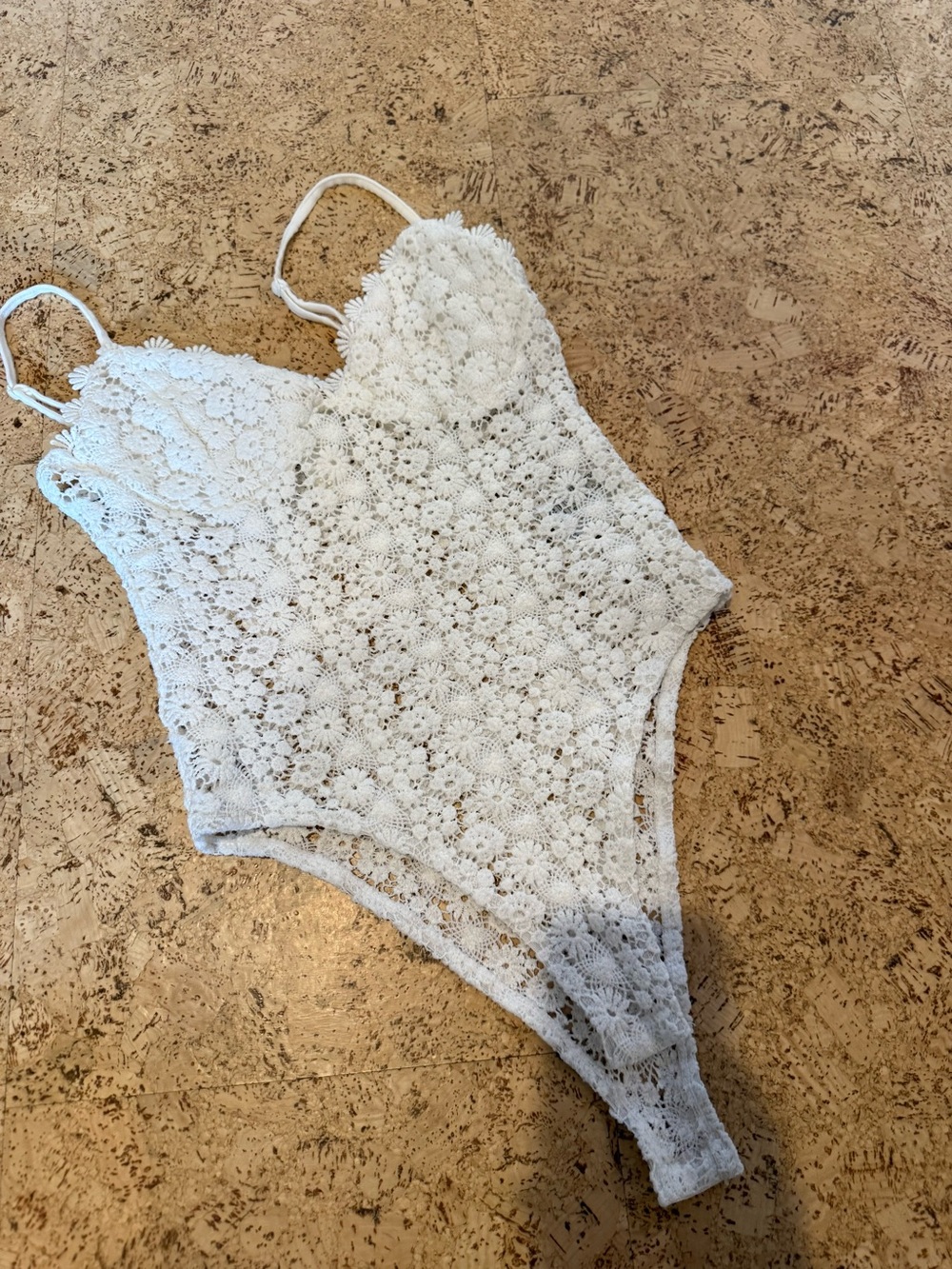 H&M White Floral Crochet Lace Slip - Picture 2 of 7